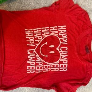 Kids Red Smiley Face T-Shirt